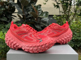 Authentic Balenciaga Defender Clear Sole Red