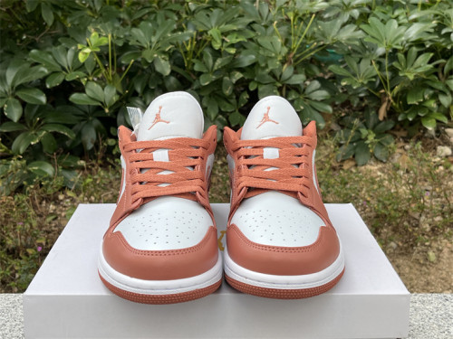 Authentic Air Jordan 1 Low White/Orange