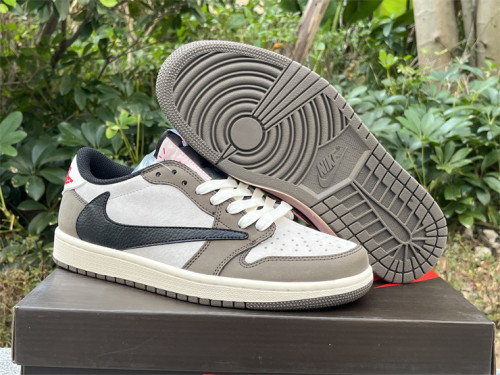 Authentic Travis Scott x Air Jordan 1 Low Red/Brown