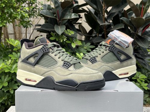 Authentic UNDEFEATED x Jordan Air Jordan 4 “Olive Canvas”