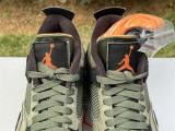 Authentic UNDEFEATED x Jordan Air Jordan 4 “Olive Canvas”