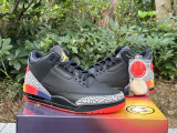 Authentic J Balvin x Air Jordan 3 Black/Orange Multi-colors Smile