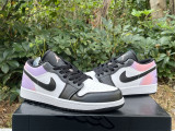 Authentic Air Jordan 1 Low White/Black/Pink