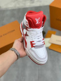 Authentic LV Trainer High White Red