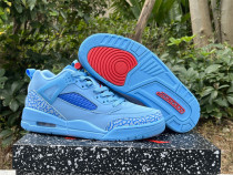Authentic Air Jordan 3456 Football Blue/Fountain Blue