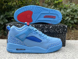 Authentic Air Jordan 3456 Football Blue/Fountain Blue