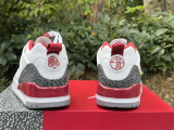 Authentic Air Jordan 3456 White/Wine Red
