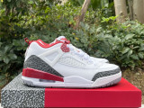 Authentic Air Jordan 3456 White/Wine Red