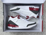 Authentic Air Jordan 3456 White/Wine Red