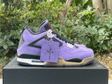 Authentic Travis Scott x Air Jordan 4 Purple Dynasty / Red Black