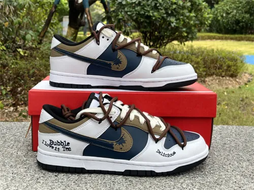 Authentic Nike SB Dunk Low White/Black White