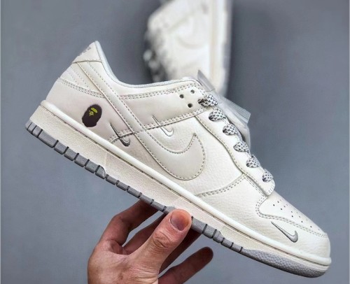 Authentic Bape X Nike SB Dunk Low White Fox