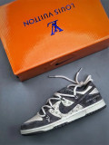 Authentic LV X Nike SB Dunk Low Dark Grey Lighting