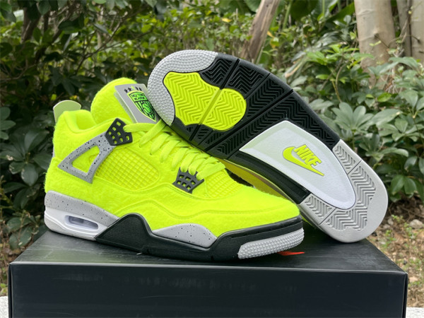 Authentic Air Jordan 4 Retro Tour Yellow TENNIS