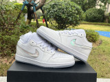 Authentic Air Jordan 1 Low White/Ice Blue Summit