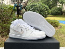 Authentic Air Jordan 1 Low White/Ice Blue Summit
