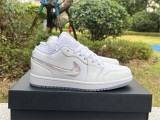 Authentic Air Jordan 1 Low White/Ice Blue Summit