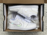 Authentic Air Jordan 1 Low White/Ice Blue Summit