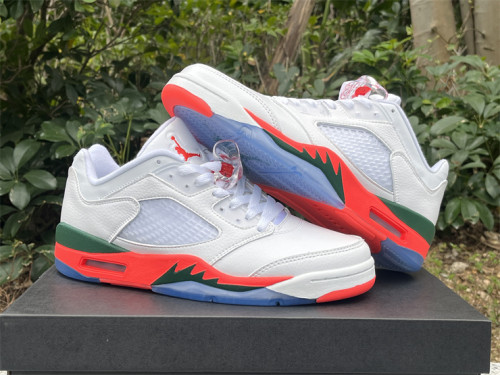 Authentic Air Jordan 5 Low White Orange