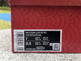 Authentic Nike Dunk Low Black/University Red White