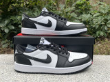 Authentic Air Jordan 1 Low White Black