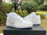 Authentic Air Jordan 1 Low White/Ice Blue Summit
