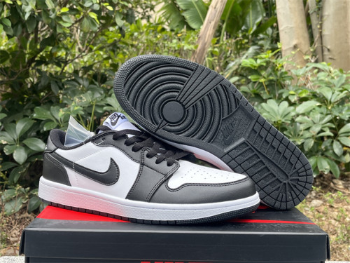 Authentic Air Jordan 1 Low White Black