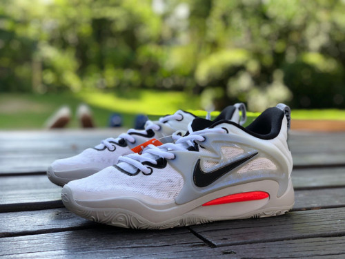 Authentic Nike KD 15 EP White/Black Grey-FOG