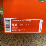 Authentic Nike Hyperdunk 2017 Low TB White/Black