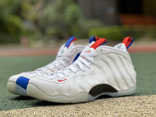 Authentic NIKE Air Foamposite One USA  White-Game Royal
