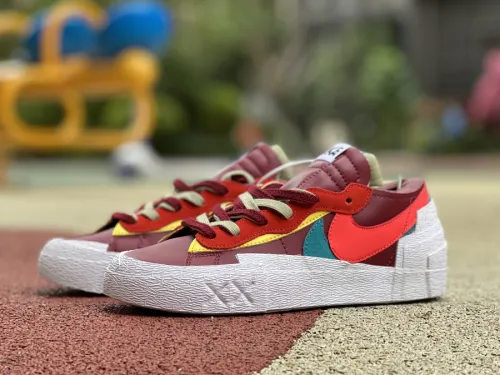 Authentic Nike Blazer x Kaws x Sacai Wine Red