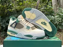 Authentic Air Jordan 4 Retro White/Green/Black