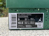 Authentic Air Jordan 4 Retro White/Green/Black