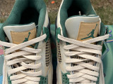Authentic Air Jordan 4 Retro White/Green/Black