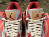 Authentic Air Jordan 4 Retro White/Red