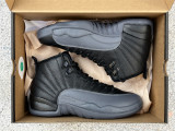 Authentic Air Jordan 12  Black Wolf Grey