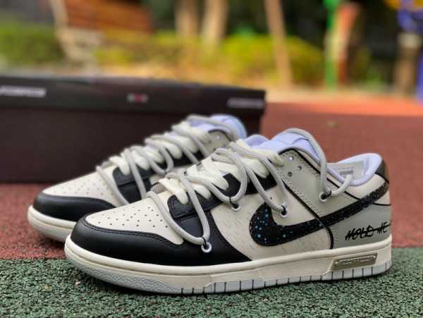 Authentic Nike SB Dunk Low White/Black/Grey
