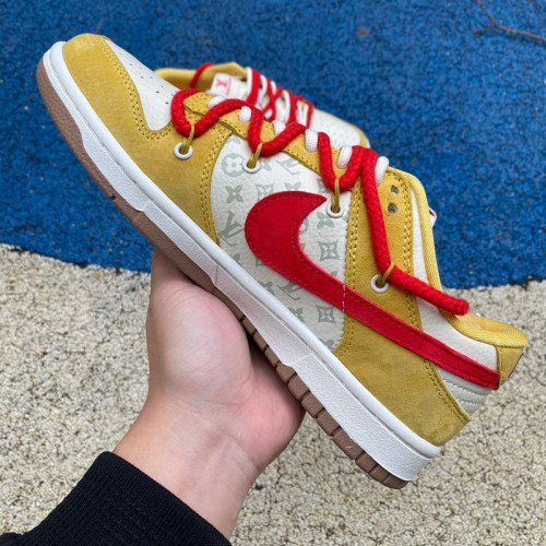 Authentic Nike Dunk Low x Louis vuitton Bangdai/Yellow Red