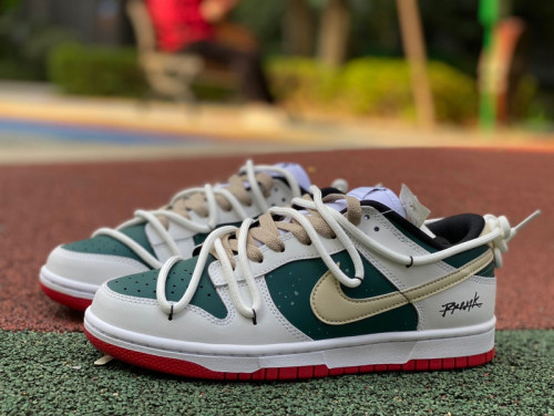Authentic Nike Dunk Low Black/University Red/White