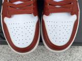 Authentic Air Jordan 1 Low Wine Red/White