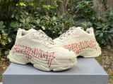 Authentic Balenciaga Triple-S White/Red/Black
