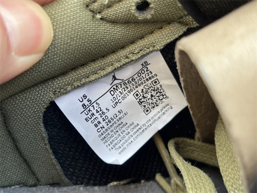 Authentic Travis Scott x Air Jordan 1 Low OG Black/Sail/Olive