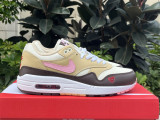 Authentic Nike Air Max 1 Sesame/Med Soft Pink