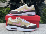 Authentic Nike Air Max 1 Sesame/Med Soft Pink