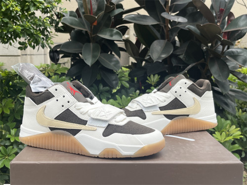Authentic Travis Scott x Jordan Jumpman Jack TR Sail Muslin Dark Mocha