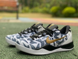 Authentic Nike Kobe 8 Protro White/Metallic Gold-Black