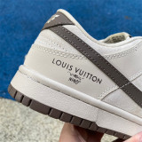 Authentic Nike Dunk Low Retro x Louis Vuitton White/Light Beige