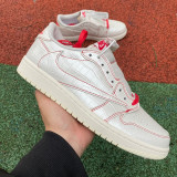 Authentic Travis Scott x Air Jordan 1 Low Plum/Sail