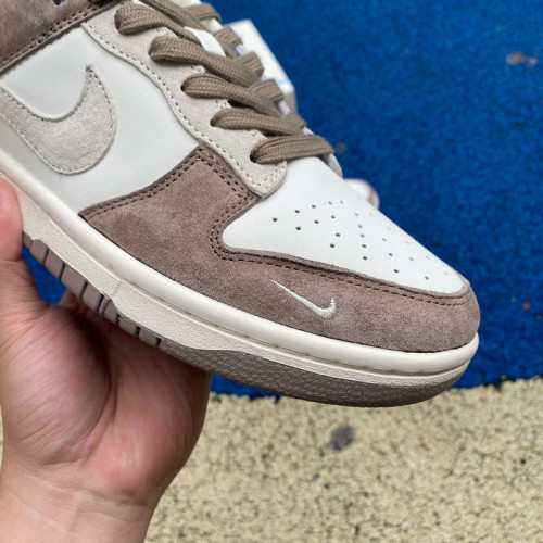 Authentic Nike Dunk Low Retro White/Grey Brown