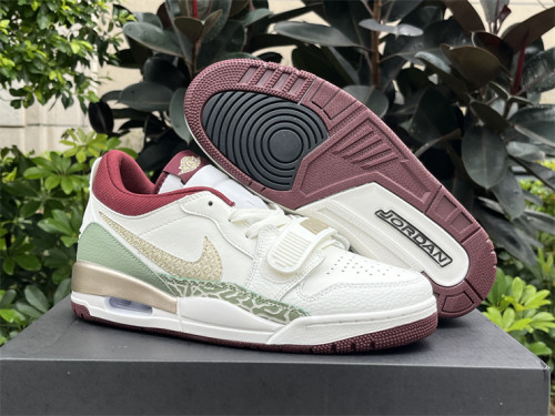 Authentic Air Jordan Legacy 312 Low Green/Gold/Wine Red